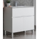 Тумба под раковину Aquanet Алвита new 80 напольная 1 ящик 2 двери белый матовый 00277550