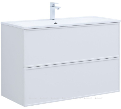 Тумба под раковину Aquanet Art 100 белый матовый 00313257