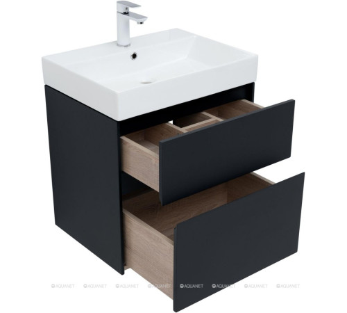 Тумба под раковину Aquanet Бруклин 60 антрацит матовый 00310140