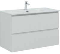 Тумба под раковину Aquanet Джейн 100 Flat белый матовый 00335426