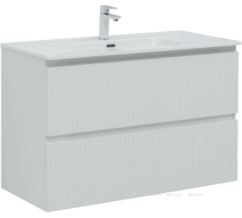 Тумба под раковину Aquanet Джейн 100 Flat белый матовый 00335426