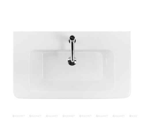 Тумба под раковину Aquanet Эмбер 80 2 ящика черный матовый 00330468