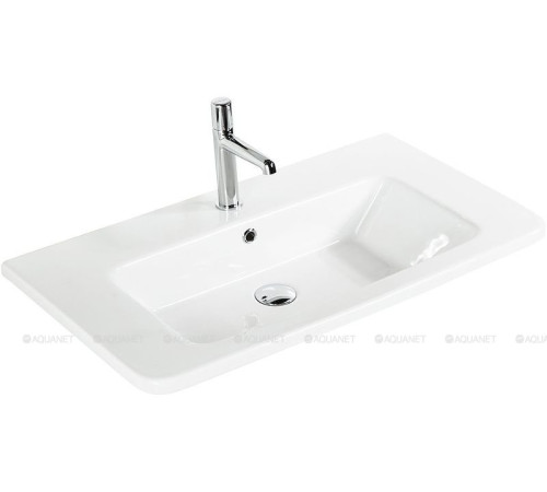 Тумба под раковину Aquanet Эмбер 80 2 ящика черный матовый 00330468