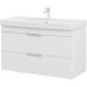 Тумба под раковину Aquanet Ирис new 100 подвесная 2 ящика белый глянец 00339280