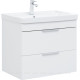 Тумба под раковину Aquanet Ирис new 70 подвесная 2 ящика белый глянец 00310145