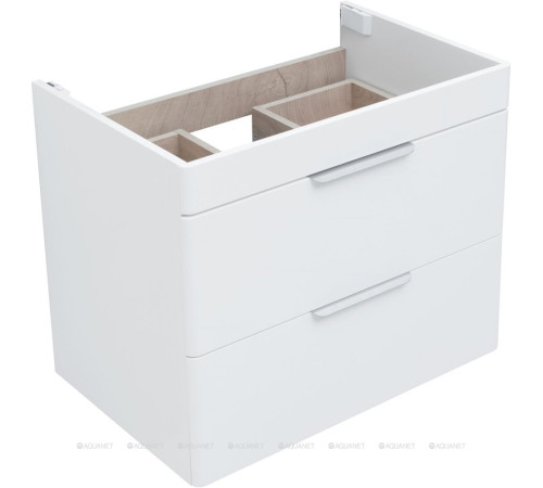 Тумба под раковину Aquanet Ирис new 70 подвесная 2 ящика белый глянец 00310145