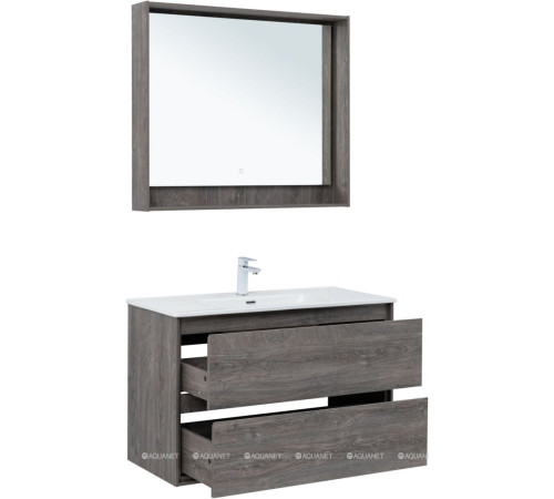 Тумба под раковину Aquanet Милан 100 дуб рошелье 00336375