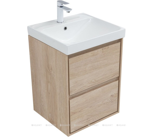 Тумба под раковину Aquanet Милан 50 дуб светлый 00336381