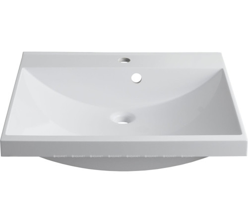 Тумба под раковину Aquanet Нота New 58 напольная 2 ящика белый глянец 00344141