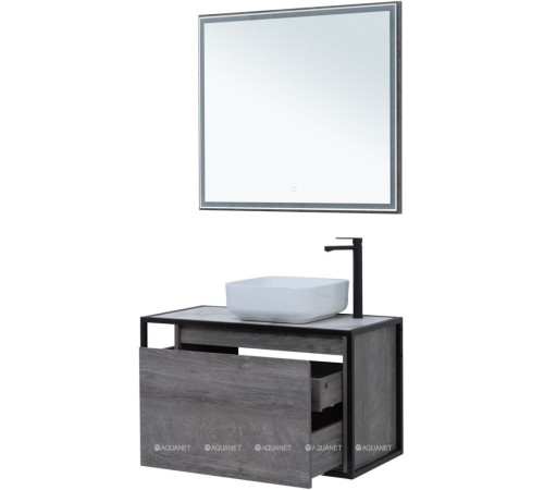 Тумба под раковину Aquanet Nova Lite LOFT 90 R дуб рошелье 00261655