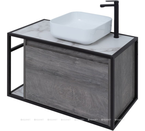 Тумба под раковину Aquanet Nova Lite LOFT 90 R дуб рошелье 00261655