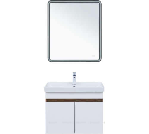 Тумба под раковину Aquanet Оптима 70 дуб рустикальный/белый сатин 00344792