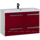 Тумба под раковину Aquanet Тиволи 100 белый/бордо 00180058