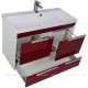 Тумба под раковину Aquanet Тиволи 100 белый/бордо 00180058