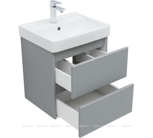 Тумба под раковину Aquanet Вега 50 2 ящика мисти грин 00329600