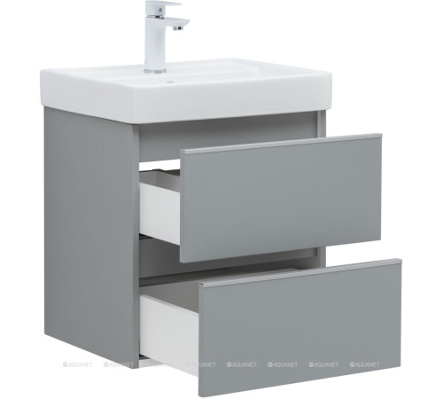 Тумба под раковину Aquanet Вега 50 2 ящика мисти грин 00329600
