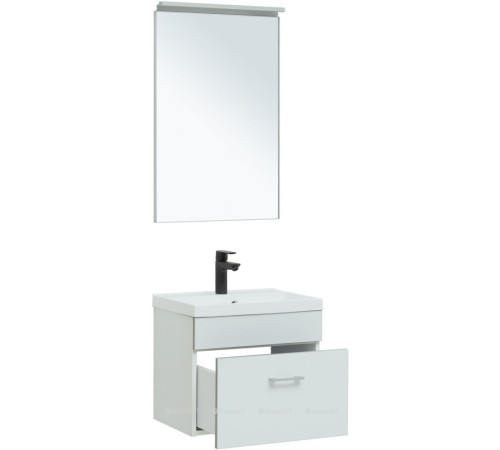 Тумба под раковину Aquanet Верона 50 подвесная белый матовый 00272425