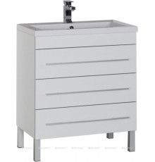 Тумба под раковину Aquanet Верона 75 напольная 3 ящика белый 00178254