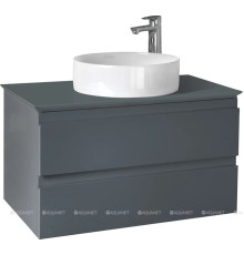 Тумба со столешницей Jacob Delafon Madeleine 80 см с подсветкой серый матовый лак EB2083-J54