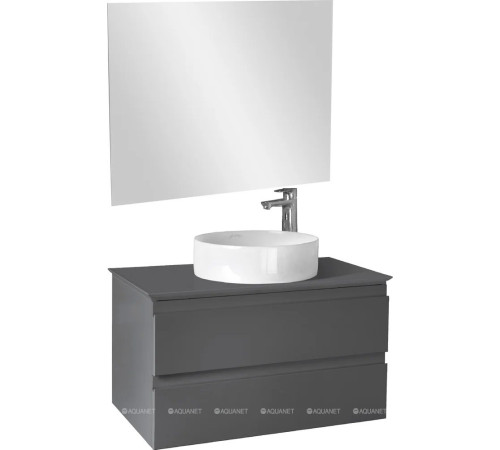 Тумба со столешницей Jacob Delafon Madeleine 80 см с подсветкой серый матовый лак EB2083-J54