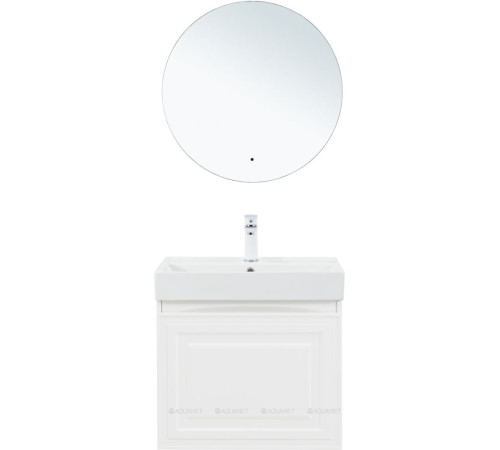 Тумба с раковиной Aquanet Агата 60 1 ящик белый сатин 00348184