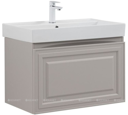 Тумба с раковиной Aquanet Агата 75 1 ящик бежевый 00348185