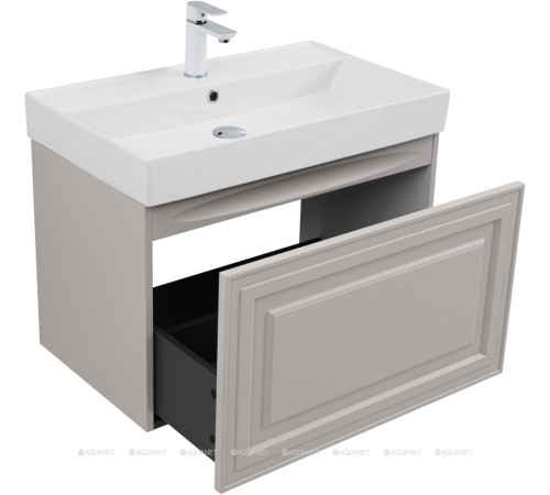 Тумба с раковиной Aquanet Агата 75 1 ящик бежевый 00348185