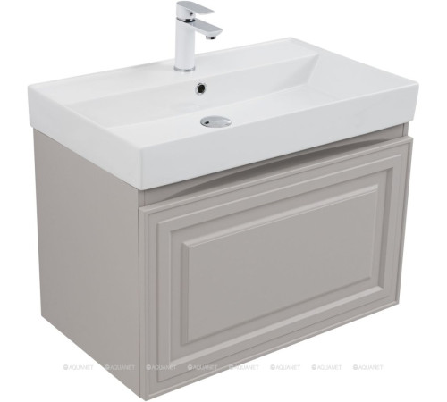 Тумба с раковиной Aquanet Агата 75 1 ящик бежевый 00348185