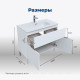 Тумба с раковиной Aquanet Алвита new 100 напольная 1 ящик 2 двери белый матовый 00274185