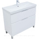 Тумба с раковиной Aquanet Алвита new 100 (Flash) напольная 2 ящика белый матовый 00345681