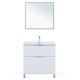 Тумба с раковиной Aquanet Алвита new 80 (Flat) напольная 2 ящика белый матовый 00345679