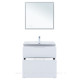 Тумба с раковиной Aquanet Алвита new 80 (Flat) напольная 2 ящика белый матовый 00345679