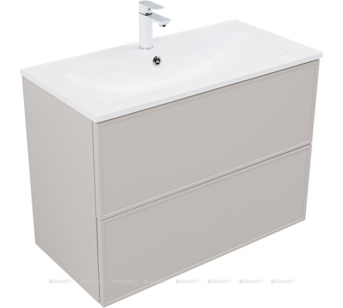 Тумба с раковиной Aquanet Арт 90 бежевый 00345813