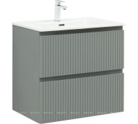 Тумба с раковиной Aquanet Джейн 70 мисти грин раковина Flat 00332535