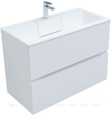 Тумба с раковиной Aquanet Джейн 90 белый матовый раковина Фортуна 00332528