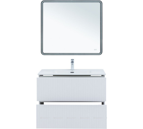 Тумба с раковиной Aquanet Джейн 90 белый матовый раковина Фортуна 00332528