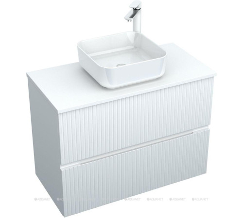 Тумба с раковиной Aquanet Джейн 90 белый матовый раковина Фортуна 00332528