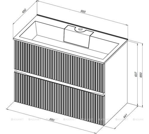 Тумба с раковиной Aquanet Джейн 90 белый матовый раковина Фортуна 00332528