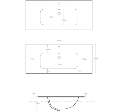 Тумба с раковиной Aquanet Джейн 90 мисти грин раковина Flat 00332533
