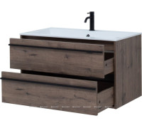 Тумба с раковиной Aquanet Lino 90 Дуб Веллингтон 00271950