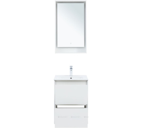 Тумба с раковиной Aquanet Милан 50 белый глянец 00340151