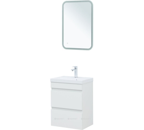 Тумба с раковиной Aquanet Нота New 50 белый глянец 00335869