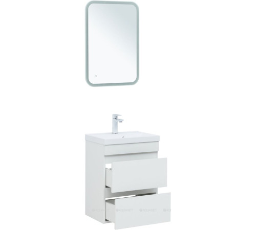 Тумба с раковиной Aquanet Нота New 50 белый глянец 00335869