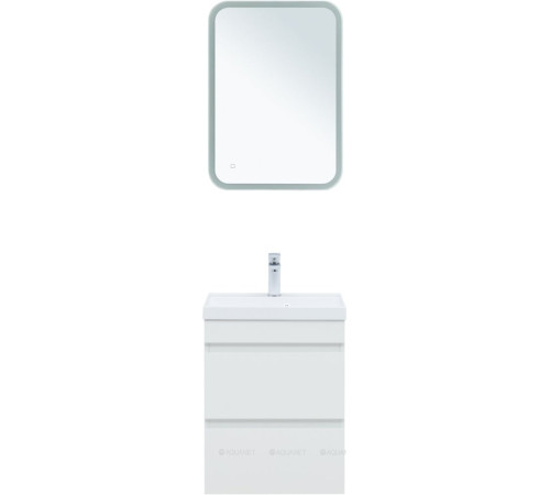 Тумба с раковиной Aquanet Нота New 50 белый глянец 00335869