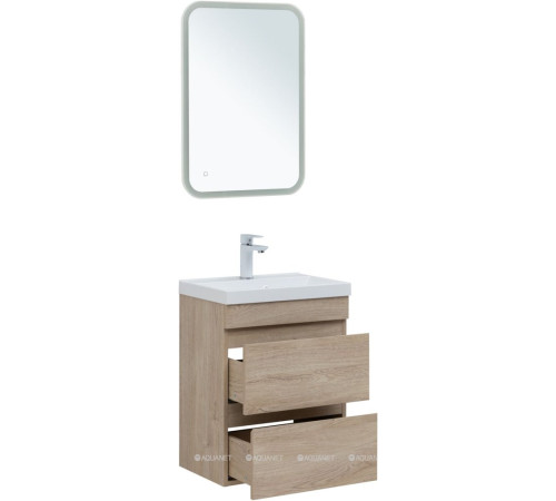 Тумба с раковиной Aquanet Нота New 50 дуб светлый 00335879