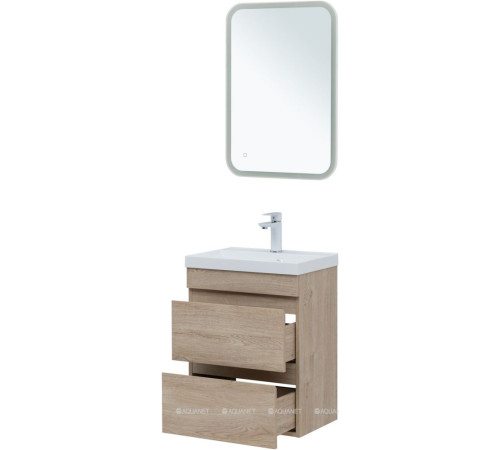 Тумба с раковиной Aquanet Нота New 50 дуб светлый 00335879