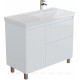 Тумба с раковиной Aquanet Nova Lite 2.0 100 R напольная белый глянец 00365914