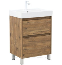 Тумба с раковиной Aquanet Nova Lite 2.0 60 напольная дуб рустикальный 00348191