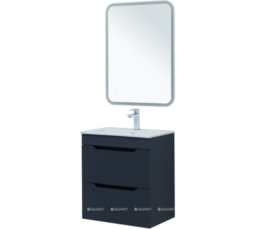 Тумба с раковиной Aquanet Практика 60 2 ящика маренго 00332509