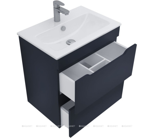 Тумба с раковиной Aquanet Практика 60 2 ящика маренго 00332509
